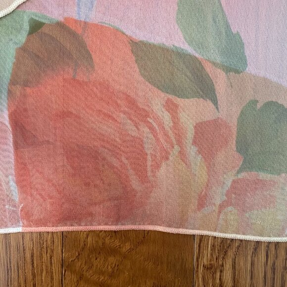 NWT Sheer Floral Multicolour Print Spaghetti Strap Y2K Camisole with Front Tie - Picture 9 of 10